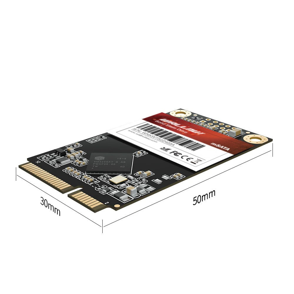 Wallnut mSATA Mini Sata SSD Solid State Drive 64GB-2TB